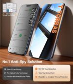 TORRAS iPhone 17 Pro Privacy Screen Protector [25° Advanced Anti-Spy] Premium Imported Aerospace Grade 9H+ iPhone 17 Pro Privacy Tempered Glass - Easy Install 2-Pack - Image 4