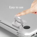 Alloy Steel 2PCS Portable Keyboard Riser, Self-Adhesive Mini Laptop Stand Invisible Computer Keyboard Stand for All Laptops Computer Tablets, Foldable Laptop Feet with Anti-Slip Silicone - Image 3