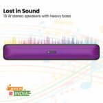 Portronics Radian 16W Bluetooth Stereo Soundbar with Multicolour LED Lights, in-Built FM Radio, Built in Mic, Aux in 3.5mm, Micro SD Slot(Black) - Image 4