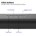 Portronics Radian 16W Bluetooth Stereo Soundbar with Multicolour LED Lights, in-Built FM Radio, Built in Mic, Aux in 3.5mm, Micro SD Slot(Black) - Image 5