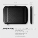 Spigen Rugged Armor Pro Hard Shell Protective Laptop Pouch Compatible with New MacBook Pro 14 inch M5 (2025) and M4/M3/M2/M1/Pro/Max (2024-2021) - Black - Image 3