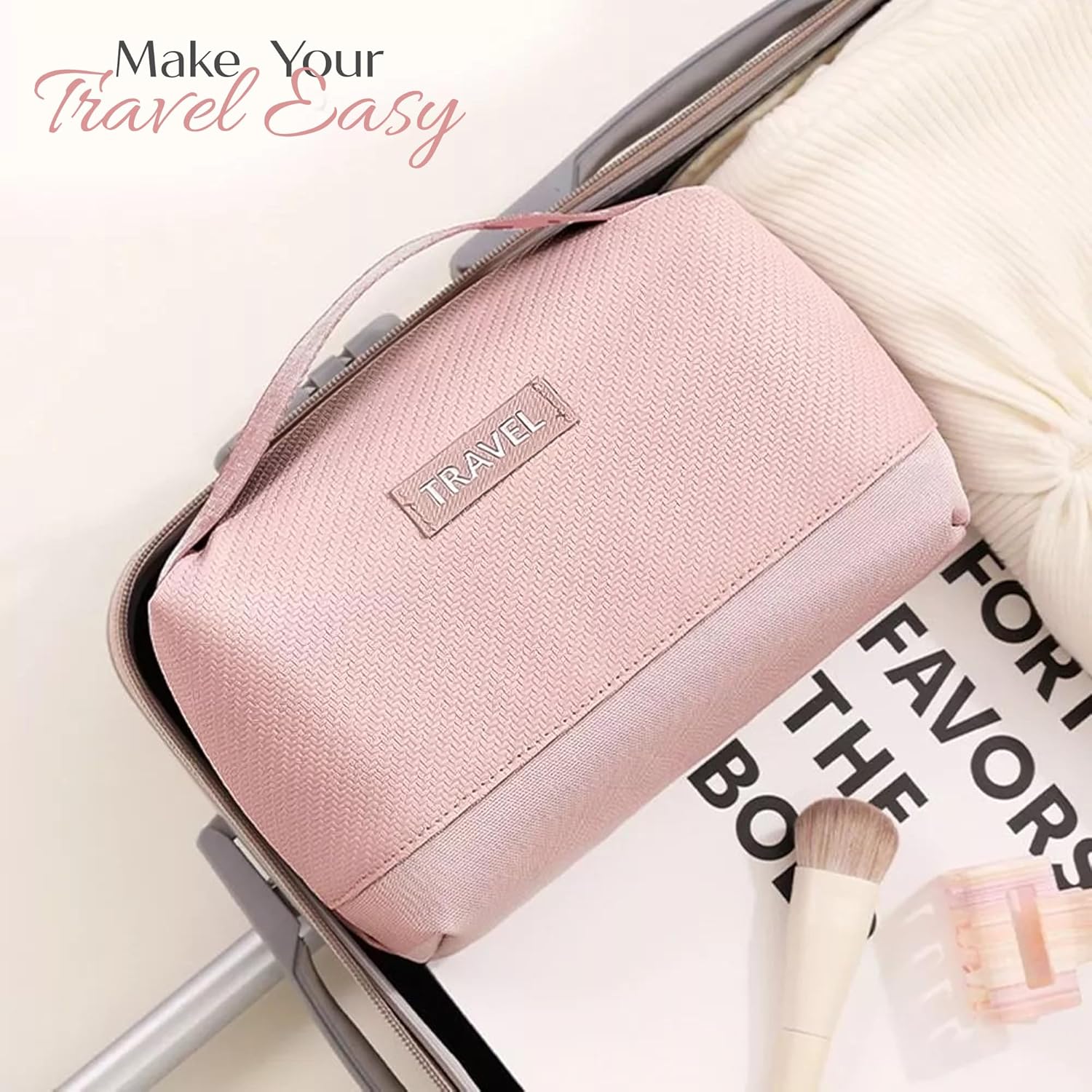 Yellow Weaves Electronics Gadget Organizer Bag |Portable Case for Tech Accessories | Waterproof Travel Pouch for Cable, Adapter, Charger, Drive, Power Bank, Pink Color - Image 8