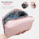 Yellow Weaves Electronics Gadget Organizer Bag |Portable Case for Tech Accessories | Waterproof Travel Pouch for Cable, Adapter, Charger, Drive, Power Bank, Pink Color - Image 7