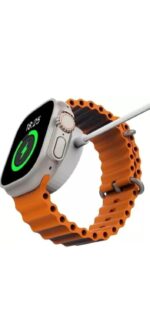RKLS Smart Sports Watch with 120+ Sports Modes, Orange Band, App Notifications, Heart Rate Monitor, Fitness Tracker, Social Media Integration, Digital Display - Image 4