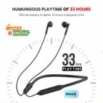 Portronics Harmonics Z5 Wireless Bluetooth Stereo Headset with 33Hrs Playtime, Double EQ Mode, 14.2 mm Dynamic Drivers, Click Action Buttons(Black) - Image 3