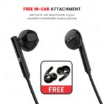 Portronics Harmonics Z5 Wireless Bluetooth Stereo Headset with 33Hrs Playtime, Double EQ Mode, 14.2 mm Dynamic Drivers, Click Action Buttons(Black) - Image 4