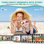 CAMKORY Digital Camera FHD 1080P 44MP Compact Camera 16X Digital Zoom Camera Small Easy Operation Image Stabiliser with 2 Batteries for Children Beginners Boys Girls Black - Image 3