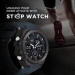 Carlington Endurance Series Analog-Digital Sports Watches for Men and Boys with Alarm, Stopwatch, Backlit Display, Dualtime, Silicone Rubber Strap, Water & Shock Resiatant - CT_9105 - Image 6