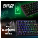 Cosmic Byte CB-GK-40 Artemis 3 Modes WiFi + Bluetooth + Wired Mechanical Keyboard with Outemu Blue Swappable Switches, Software Support, 1000Hz Polling Rate (Black) - Image 3