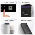 IOTICS Smart Wifi Switch Board: 6 x Switch & 1 x Smart Plug Module. Touch Control, Remote, App Control. Voice Control with Alexa & Assistant. Smart Touch Switch For Home Automation (Black) - Image 3
