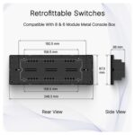 IOTICS Smart Wifi Switch Board: 6 x Switch & 1 x Smart Plug Module. Touch Control, Remote, App Control. Voice Control with Alexa & Assistant. Smart Touch Switch For Home Automation (Black) - Image 7