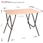 TABLE MAGIC City 90 Foldable Laptop Table Mat Finish Study Computer Desk, Dining Multipurpose Table Engineered Wood Epoxy Powder Coating Size 90 x 60 x 71 cm (Maple) - Image 3