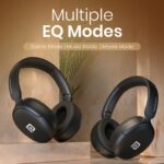 Portronics Muffs M5 Over Ear Hybrid ANC Bluetooth Headphone with Upto 50 Hours Playtime, Quad Mic, Transparency Mode, Gaming/Music Mode, BT V5.3, Adjustable Fit, Type C Fast Charging(Black) - Image 6