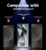 MAGIC JOHN 2 Pack for Samsung Galaxy S24 Ultra Tempered Glass Screen Protector, Bubble Free, HD Clear, Easy Installation - Image 3