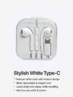AUNO Type C Wired Earphones Compatible with iPhon 15/16/17 Series, Type-C Earphone with HD Mic, Deep Bass Stereo Sound, Noise Cancelling & Volume Control - Image 5