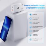 Ambrane 20W Dual Port BoostedSpeed USB Charger with Power Delivery & Quick Charge, Made in India, Multi-Layer Protection, iPhone & Android Compatibility (Raap H11, White) - Image 4