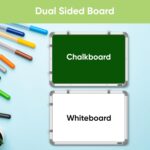 YAJNAS White Board 3 feet x4 feet (90x122 CM) Double Sided Whiteboard & Chalkboard Both Side Writing Board with 2 Markers + 1 Duster - Set of 4 Items - Image 3