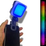 FKU Mini RGB Led Selfie Video Light Rechargeable 1800 mAh Portable Clip for Photography and Content Creation (Mini Rechargeable Led Selfie Light) - Image 3
