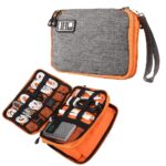 Waterproof Double Layer Electronic Accessories Gadget Organizer Bag, Universal Carry Travel Gadget Organiser Case for Cables, Plug, Power Bank, Phone, Hard Disk, USB, Adapters - Image 3