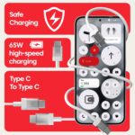 65W Charger Compatible With Nothing Original USB-C to USB-C Fast Charging Cable CMF Charger Cord for Smartphones, Compatible with Nothing Devices, Google Pixel, Samsung Galaxy, Devices (White) - Image 3