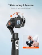 hohem iSteady Pro 4 3-Axis Gimbal Stabilizer for GoPro 13/12/11/10/9 8/7/6/5, for Osmo Action and Other Action Cameras,Support Bluetooth & Cable Control, IPX4 Splash Proof with Tripod - Image 3