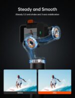 hohem iSteady Pro 4 3-Axis Gimbal Stabilizer for GoPro 13/12/11/10/9 8/7/6/5, for Osmo Action and Other Action Cameras,Support Bluetooth & Cable Control, IPX4 Splash Proof with Tripod - Image 4