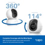 Tapo 3K 5MP Indoor Security Camera for Baby Monitor, Pet Camera w/Smart Motion Tracking, 360° Pan/Tilt, IR Night Vision for Home Security, Works w/Alexa & Google, RoomCam 3K 360° - Image 4