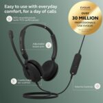 Jabra Evolve 10, On Ear Noise Cancellation Mic with Fully Adjustable Boom Arm and USB-A Connectivity Stereo Headset, Black - Image 3