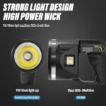 LED Camping Lantern Rechargeable, Camping Flashlight 3 Light Modes, 4800mAh Power Bank, Waterproof, Lantern Flashlight for Emergency, Hurricane, Power Outages, USB Cable - Image 4