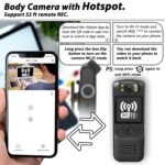 WiFi Body Camera 1080P HD Recorder 32GB with Audio&Video,180° Rotating Lens, Wireless Camera, Loop Recording, Image Mirroring, Cycling, Law Enforcement, Security, Travel - Image 3