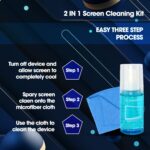 Sounce 2-in-1 Premium Screen Cleaning Kit | 120ml Spray with Microfiber Cloth for Laptop, Mobile, TV, Monitor & Earbuds | LCD/LED Screen Cleaner for All Gadgets & Accessories - Image 4