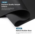 Sounce Mouse Pad Mercerized Surface Anti-fray Edges and Anti-Slip Rubber Base Gaming Mouse Pad a Laptop Desk Mat with Smooth Mouse Control Dimensions 900L x 400B x 2H mm (Black) - Image 3