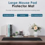 Sounce Mouse Pad Mercerized Surface Anti-fray Edges and Anti-Slip Rubber Base Gaming Mouse Pad a Laptop Desk Mat with Smooth Mouse Control Dimensions 900L x 400B x 2H mm (Black) - Image 4