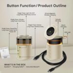 Humble® 5-in-1 Bluetooth Speaker with 15W Magnetic Wireless Charger | Mag-Safe Charging Dock for iPhone Series 17/16/15/14/13/12, iWatch & AirPods | Fast Charging Phone Stand with Night Lamp (Cream) - Image 4