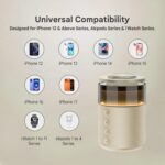 Humble® 5-in-1 Bluetooth Speaker with 15W Magnetic Wireless Charger | Mag-Safe Charging Dock for iPhone Series 17/16/15/14/13/12, iWatch & AirPods | Fast Charging Phone Stand with Night Lamp (Cream) - Image 5