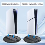OIVO INDIA Vertical High Stability Stand for PS5 Slim/Fat Console, Improved Heat Dissipation Gaming Accessories for PlayStation 5 Support All Model (PS5 Stand All Model) - Image 4