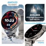 GOBOULT Crown R Pro Smart Watch 1.43" HD AMOLED, Bluetooth Calling, Working Crown, Zinc Alloy Frame, 600 Nits Brightness, AI Voice Assistant, SpO2 Monitoring, 120+ Sports Mode (Silver) - Image 4