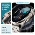 GOBOULT Crown R Pro Smart Watch 1.43" HD AMOLED, Bluetooth Calling, Working Crown, Zinc Alloy Frame, 600 Nits Brightness, AI Voice Assistant, SpO2 Monitoring, 120+ Sports Mode (Silver) - Image 7