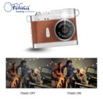 Mini Digital Camera with Filter Modes, 720p HD Video, Flashlight & Keychain | Portable Cute Vlogging Camera for Travel, Gifts & Fun (Tan) - Image 4
