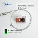 Mini Digital Camera with Filter Modes, 720p HD Video, Flashlight & Keychain | Portable Cute Vlogging Camera for Travel, Gifts & Fun (Tan) - Image 5