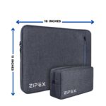 PHOTONIC 16-inch Laptop Case Laptop Charger Pouch | for Laptop Sleeve 15.6 15" | Waterproof Laptop Sleeve/Cover | Unisex | Grey, Laptop Cover Bag - Image 4