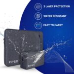 PHOTONIC 16-inch Laptop Case Laptop Charger Pouch | for Laptop Sleeve 15.6 15" | Waterproof Laptop Sleeve/Cover | Unisex | Grey, Laptop Cover Bag - Image 5