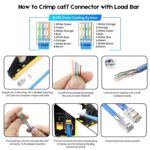 FEDUS 4 PCS RJ45 Cat7 & Cat6A Crimping Connectors plug, 50U Nickel Plated 3 Prong Shielded FTP/STP External Ground for 23 AWG (0.573mm) Network Cable, Metal Shielded, RJ45 8P8C Modular Plug - Image 7