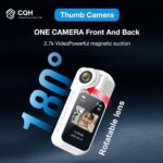 S70 2.7K Thumb Action Camera, 64GB Mini Body Camera, Wearable Pocket Cam with Magnetic Lanyard, Hands-Free POV Recording, Small Portable Camcorder for Work, Cycling, Travel, Pet Walking(White) - Image 3
