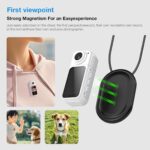 S70 2.7K Thumb Action Camera, 64GB Mini Body Camera, Wearable Pocket Cam with Magnetic Lanyard, Hands-Free POV Recording, Small Portable Camcorder for Work, Cycling, Travel, Pet Walking(White) - Image 4