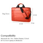 Probus Traveller Business Laptop Sleeve Sling Bag with Shoulder Strap for 13.3 inch Laptop - Orange - Image 5