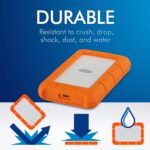 LaCie Rugged USB-C 5TB Portable External Hard Drive USB 3.0, Drop Shock Dust Rain Resistant, for Mac & PC Desktop Laptop and 2-Year Data Recovery Services (STFR5000800) - Image 4