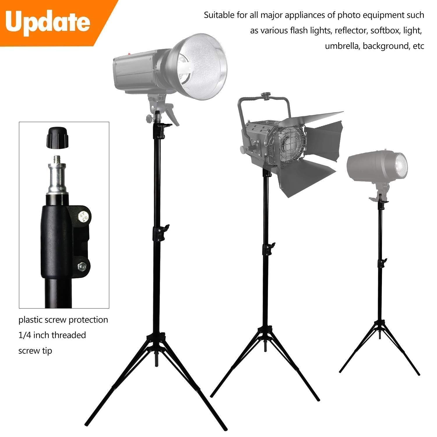 Tripod Stand Lightweight & Portable Portable 7 Feet (84 Inch) Long With Adjustable Mobile Clip Holder For All Mobiles & Cameras Stand For Youtube, Facebook And Instagram - Image 3