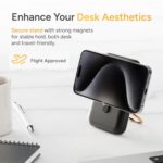 Ambrane MagSafe Wireless 10000mAh Fast Charging Power Bank with Mobile Stand, Strong Magnet, 22.5W Output for iPhone 12 & Above, Android & Other Qi Enabled Device + Magnetic Ring (Mount, Blue) - Image 4