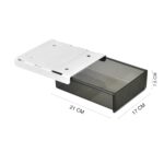 oddpod Reed Under The Table Hidden Drawer/Acrylic Desk Organiser For Home & Office - Black (Small), Stationery - Image 3